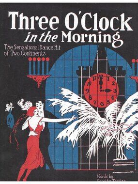 Three O’Clock in the Morning 1921 Sheet Music Waltz Feist Vintage